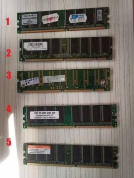 Pamięci RAM DDR / DIMM / SDRAM stare