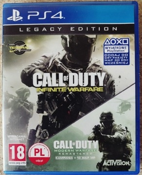 Call of Duty "LEGACY EDITION" Modern Warfare + Infinite WarfaPL Ps4 Ps5