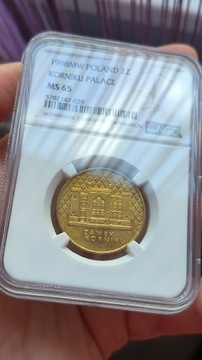 2 zł 1998 Zamek w Kórniku NGC MS65