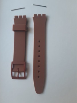 Brązowy pasek zamiennik do zegarka Swatch 17 mm
