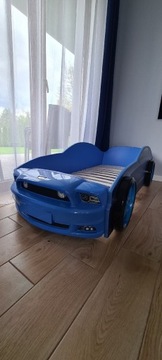 Łóżko samochód Ford Mustang niebieskie
