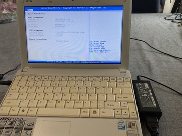 Notebook MSI U 100 model MS-6837D