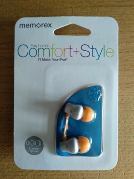 Słuchawki douszne Memorex Ear Bud C25 pomarańczowe