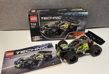 LEGO Technic 42072 Żółta wyścigówka komplet