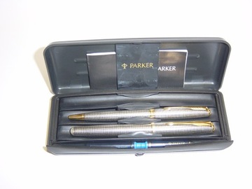 Parker Sonnet Chiselled Silver GT pióro+długopis