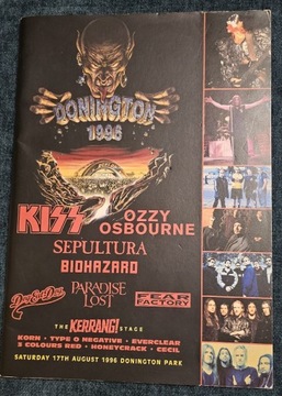 Donington 1996 tour Kiss Ozzy Osbourn Metallica 