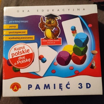 Gra pamięć 3D Sowa mądra głowa 