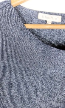 Połyskujący niebieski błękitny sweter oversize M