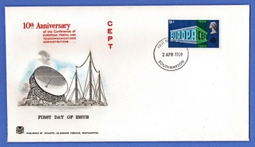 Wielka Brytania 1969 rok FDC z Mi 512 CEPT EUROPA