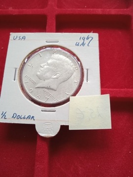 Moneta 1/2 half Dollar USA 1969 r srebro 