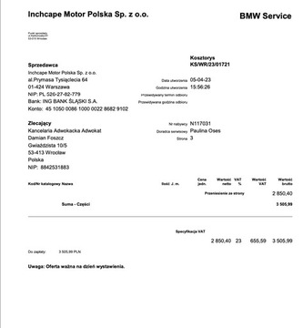 Oryginalny Rozrząd BMW OE do silnika m.in. B48 BMW F32 2xVanos - Komplet