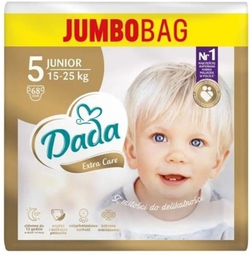 Pieluszki Dada Extra Care 5 68 szt JUMBOBAG