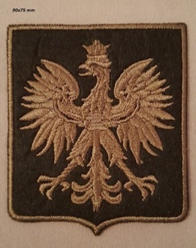 Emblemat naszywka godło orzeł Polska 90x75 mm