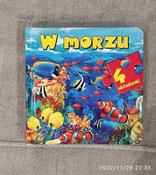 Książeczka puzzle w morzu 4 układanki 