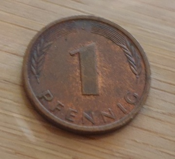 Moneta 1 pfennig z 1987 - Niemcy