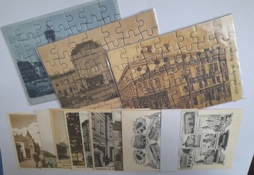 Zestaw 13 nieużywanych pocztówek Tarnów puzzle 