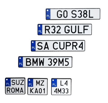 Brelok Tablica Rejestracyjna Personalizowana