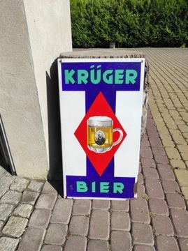 Stary szyld niemiecki Kruger bier