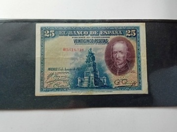 25 Pesetas 1928 r Hiszpania