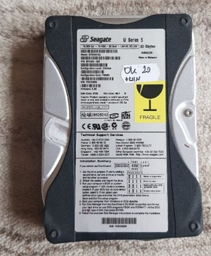 Retro Dysk Twardy HDD IDE ATA Seagate 20 GB