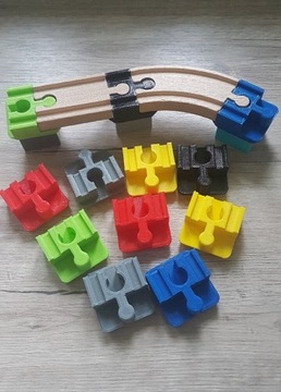 Przejściówka x 12 lego duplo do toru drewnianego