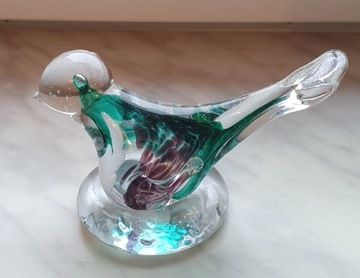 Ptak szklany  vintage Rolf Wiemers Glasshütte