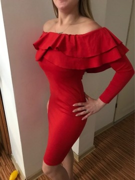 Czerwona sukienka hiszpanka 
