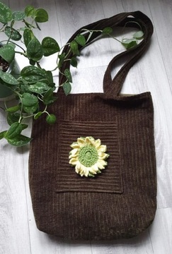 Torebka na ramię handmade  shopperka 