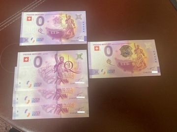 Słynny komplet banknotów 0 euro Freddie Mercury 