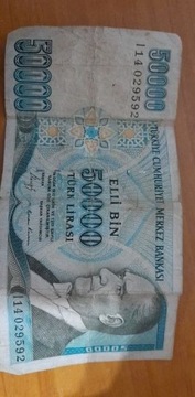 Banknot 50000 Turk Lirasi, 1970