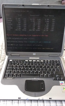 Retro Laptop DOS HP Compaq nx9030 + zasilacz