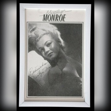 Marilyn Monroe. Pocztówki z lat 80 i 90 w ramce.