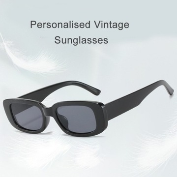okulary przeciwsłoneczne Y2k wąskie zgrabne
