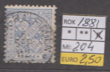 WURTTEMBERG Mi:204 kasowany