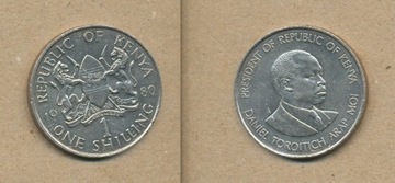 KENIA one shilling 1 szyling 1980 r.