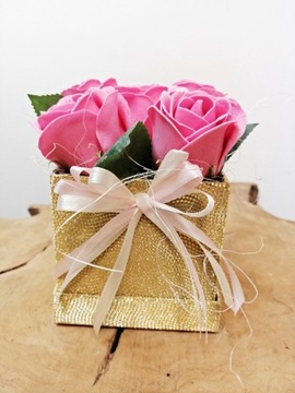 Bukiet mydlane róże/ flowerbox/ prezent