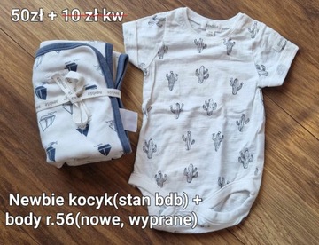 Newbie kocyk +body r.56