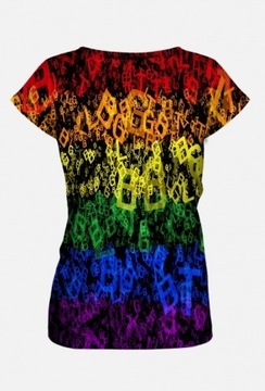 Koszulka t-shirt Damska fulprint LGBT Tęczaowa