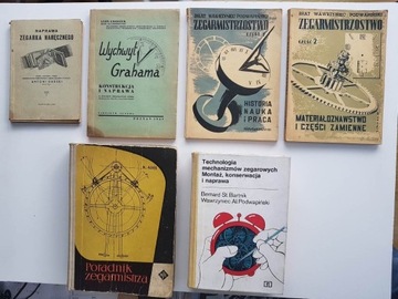 stare książki zegarmistrzowskie 9 egz. 1946-1979