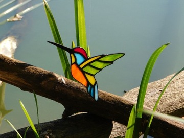 Witraż koliber tropikalny zawieszka