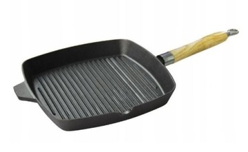 PATELNIA Grillowa Ciężka ŻELIWNA 26 x 26 cm Grill