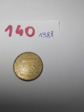 Moneta Holandia 5 guldenów, 1988