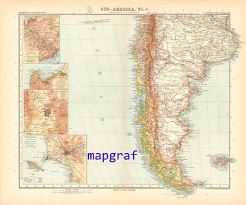 AMERYKA POŁUDNIOWA część 5 mapa z 1906 roku 99