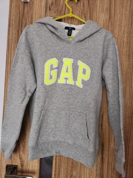 Szara bluza GAP z neonowym napisem S M