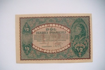 POLSKA Banknot 5  Marek Polskich 1919 r.seria BD