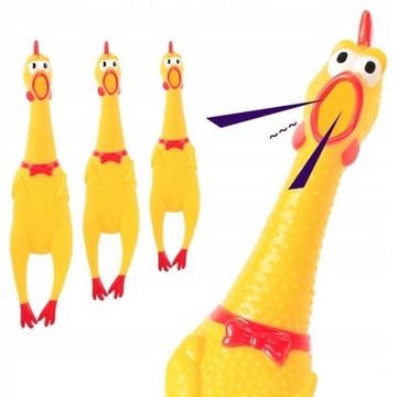 Zabawka Dla Psa Gumowy Piszczący Kurczak 16,5cm
