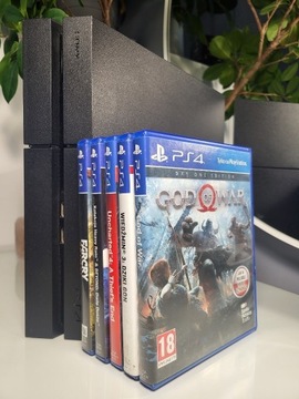 Play Station 4 PS4 + Wiedźmin III, GodOfWar i inne