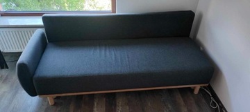 GRUNNARP Rozkładana sofa 3-osobowa ciemnoszara