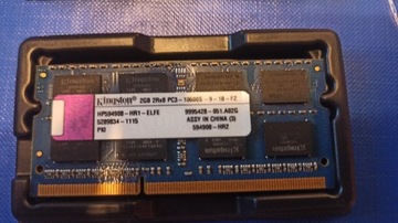 RAM 2 x 2GB DDR3 SO-DIMM 10600S 1333MHz KINGSTON