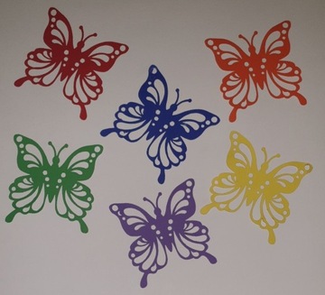 Zestaw motylków ażurowych mix kolorów 15cm- 10szt